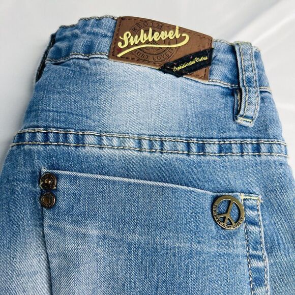 Sublevel Denim - Sublevel XS Women's Jeans Pants Jeans Skinny Tube Jeans Stretch Peace 0763